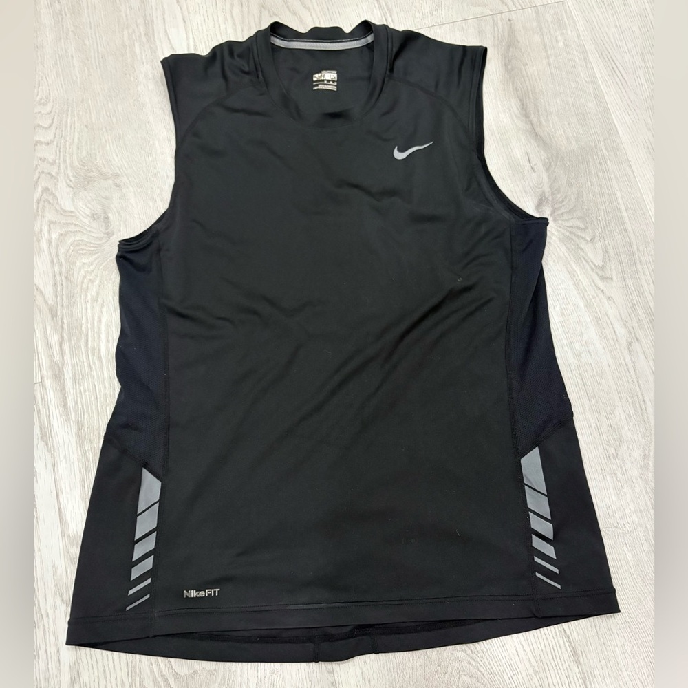 NIKE DRI FIT PRO Tank Top Gym wear Muscle Shirt - black Excellent used Condition